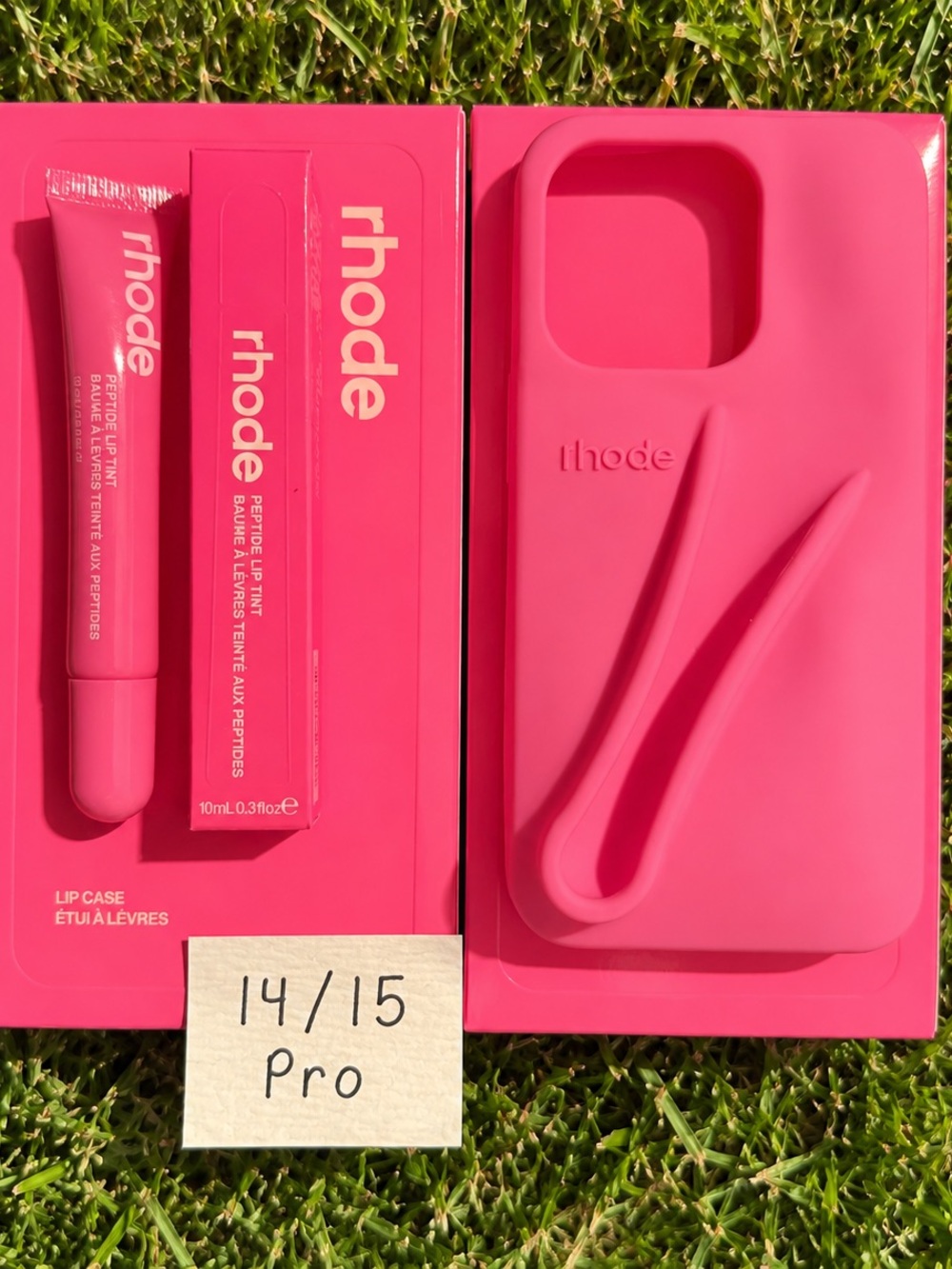 RHODE Pink iPhone Case with Matching Lip Tint - Picture 2 of 3